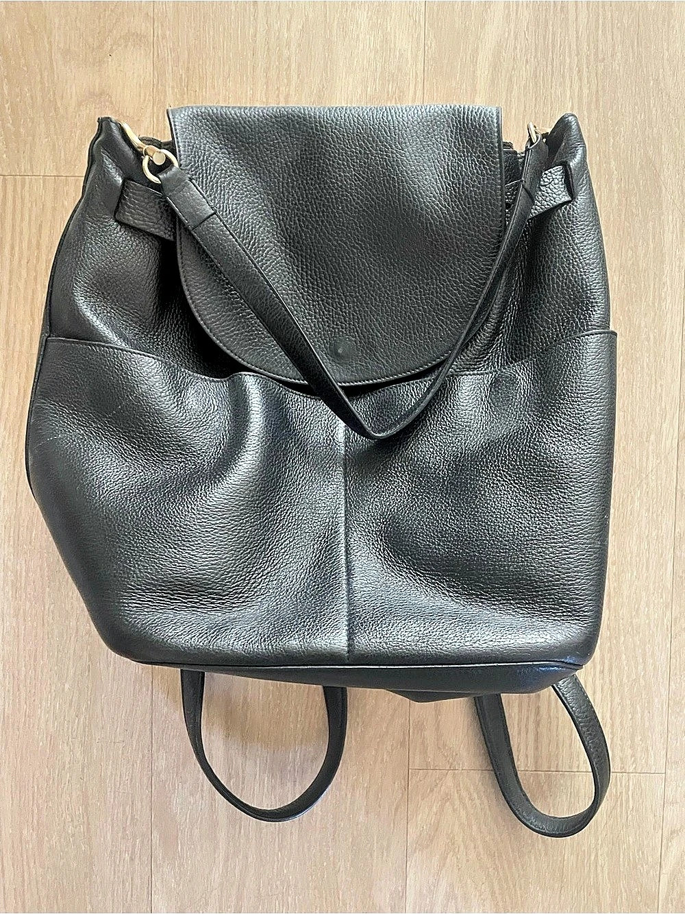 Cuyana Leather Backpack Black